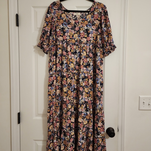 NATURAL LIFE Dresses & Skirts - NATURAL LIFE Multicolor Floral Maxi Dress